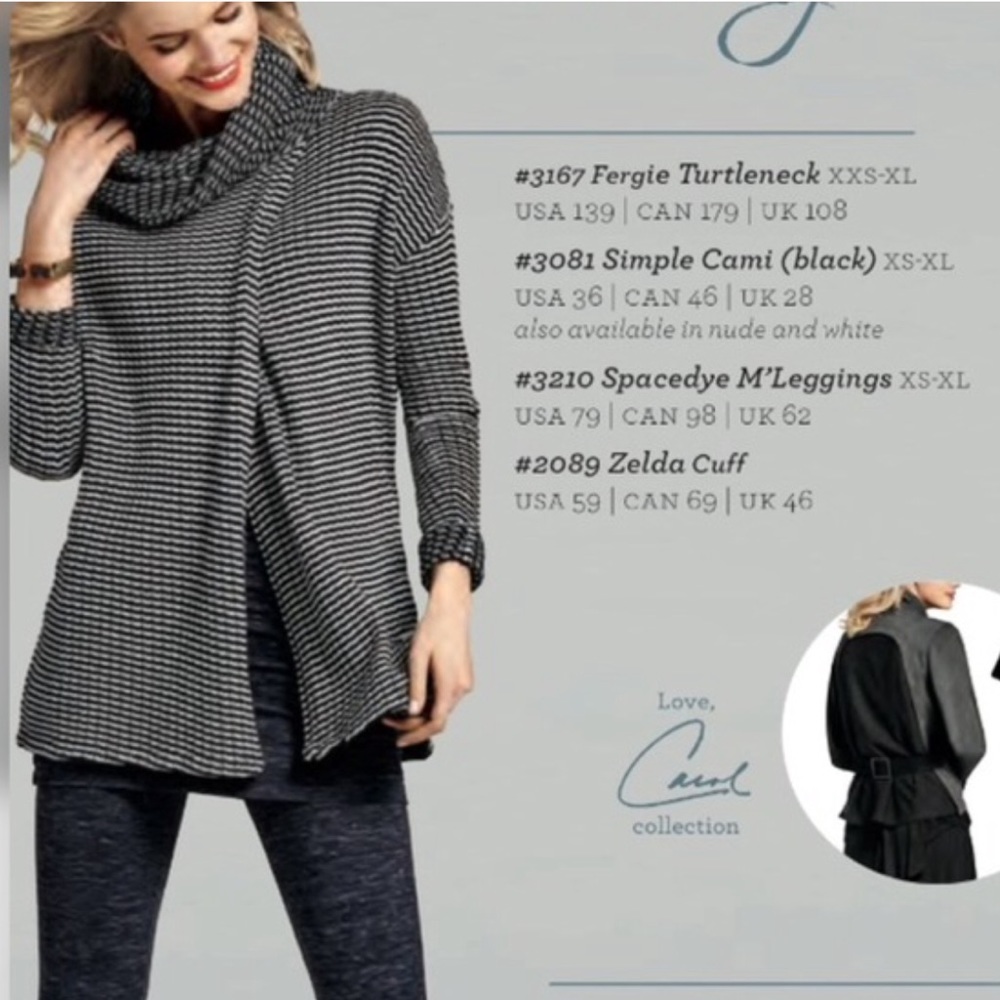 NWOTS CAbi Fergie Turtleneck Sweater Split Front - Picture 3 of 8